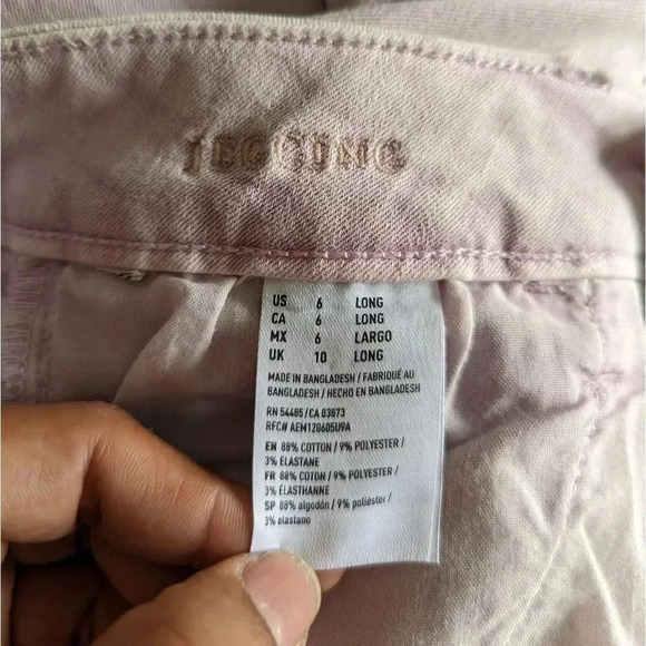 American Eagle Next Level Stretch Jegging Jeans Size 6L Light Pink Slim Leg - Picture 6 of 11